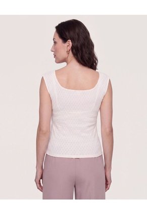 Camiseta Basica Screen  Para Mujer Beige Ostu