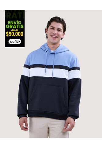 Buzo Para Hombre Hoodie Color Azul  Marca Ostu #60060463 Ostu