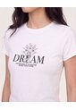 Camiseta Slim Estampada  Para Mujer Blanco Ostu de Ostu