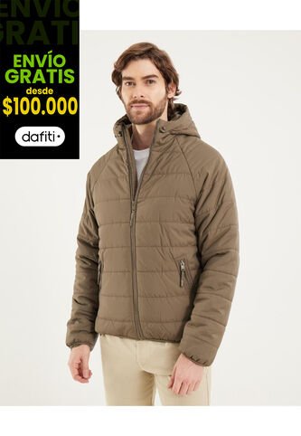 Chaqueta Para Hombre Acolchada Color Verde Marca Ostu #60080168 Ostu