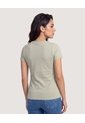 Camiseta Slim Estampada  Para Mujer Verde Ostu de Ostu