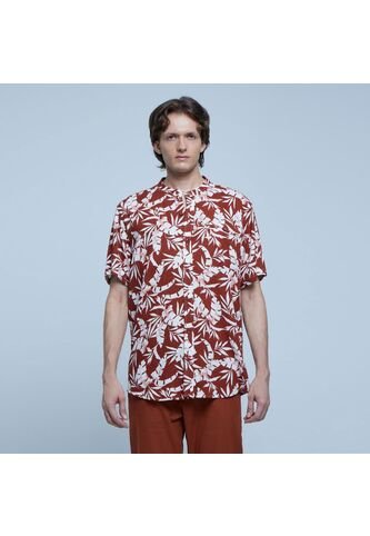 Camisa Para Hombre Manga Corta Con Bolsillo Color Naranja Marca Ostu #60010617 Ostu