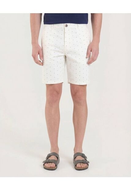 Bermuda  Para Hombre Regular Corto Color Marfil Marca Ostu #60100488
