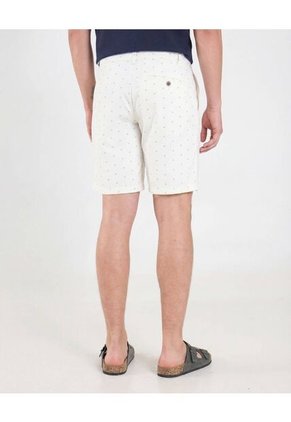 Bermuda  Para Hombre Regular Corto Color Marfil Marca Ostu #60100488