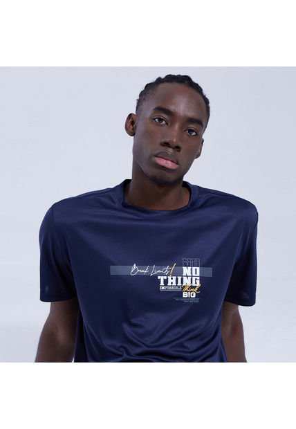 Camiseta Para Hombre Manga Corta Color Azul  Marca Ostu #60090973