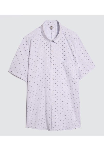 Camisa Para Hombre Manga Corta Con Bolsillo Color Blanco Marca Ostu #60010665
