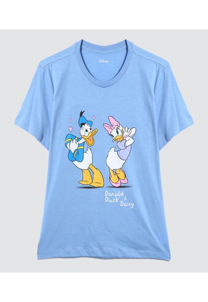 Camiseta Para Mujer Manga Corta Color Azul  Marca Ostu #40092056
