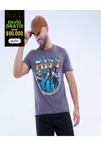 Camiseta Para Hombre Estampado Kiss  De Hombre #60091602 Ostu