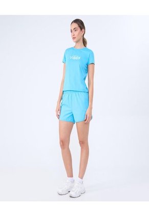 Camiseta Para Mujer Manga Corta Cuello Redondo Color Azul Marca Ostu #40092395