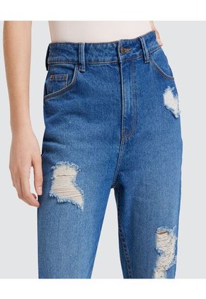 Jean Para Mujer Mom Color Azul  Marca Ostu #40160255