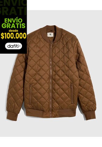 Chaqueta Para Hombre Bomber Color Camel Marca Ostu #60080107 Ostu