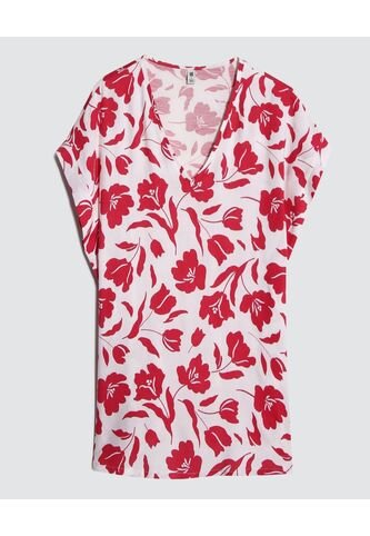 Blusa Para Mujer Manga Corta Color Rojo Marca Ostu #40120960 Ostu