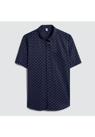 Camisa Para Hombre Manga Corta Con Bolsillo Color Azul  Marca Ostu #60010666 Ostu