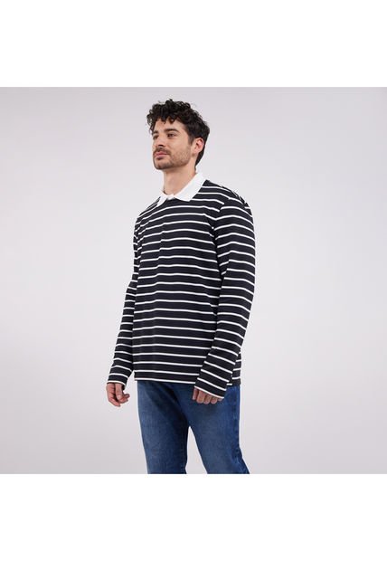 Camiseta Para Hombre Manga Larga Color Negro Marca Ostu #60090817