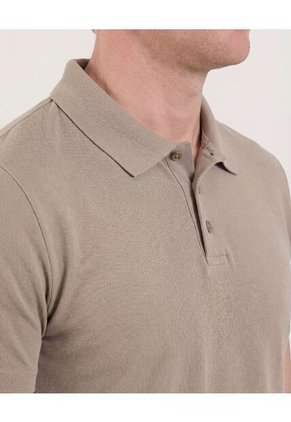 Polo  Para Hombre Cuello Tejido Sin Bolsillo Color Café Marca Ostu #60110862