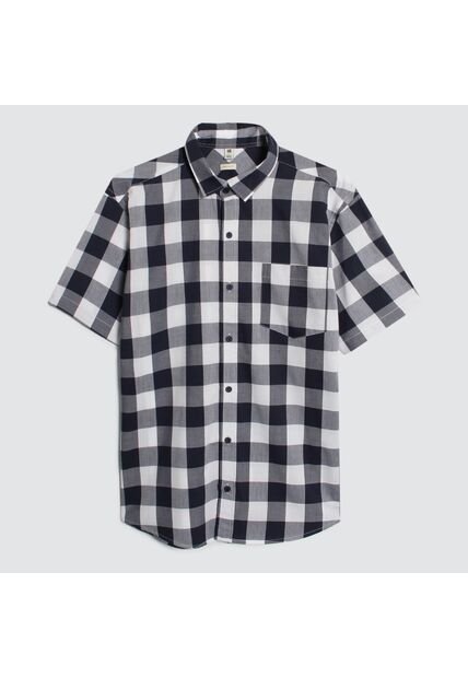 Camisa Para Hombre Manga Corta Con Bolsillo Color Azul  Marca Ostu #60010650