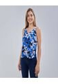 Blusa Para Mujer Manga Sisa Color Azul  Marca Ostu #40120995 de Ostu
