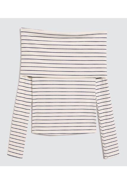 Camiseta Para Mujer Manga Larga Color Crudo Marca Ostu #40092213