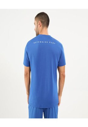 Camiseta Para Hombre Manga Corta Cuello Redondo Color Azul Marca Ostu #60091617