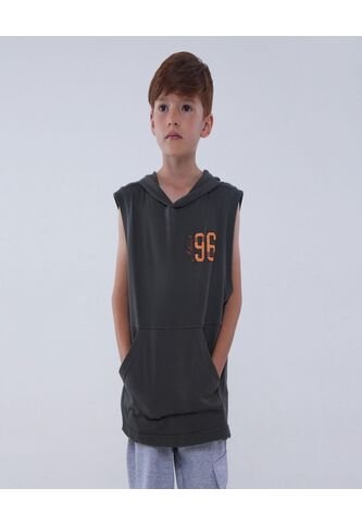 Buzo Para Niño Hoodie Color Verde  Marca Ostu #80060111 Ostu