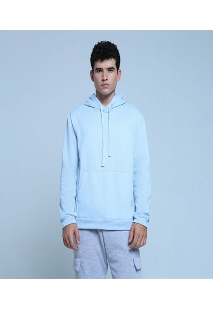 Buzo Para Hombre Hoodie Color Azul Claro Marca Ostu #60060359