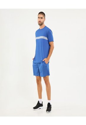 Camiseta Para Hombre Manga Corta Cuello Redondo Color Azul Marca Ostu #60091617
