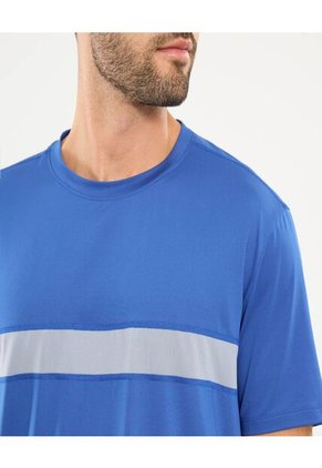 Camiseta Para Hombre Manga Corta Cuello Redondo Color Azul Marca Ostu #60091617