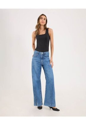 Top Para Mujer Cuello Redondo Color Negro Marca Ostu #40220324