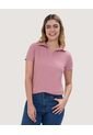 Polo Para Mujer Manga Corta Color Rosa Marca Ostu #40110161 de Ostu