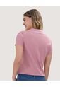 Polo Para Mujer Manga Corta Color Rosa Marca Ostu #40110161 de Ostu