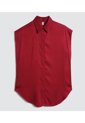 Camisa Para Mujer Manga Corta Color Vino Marca Ostu #40010189