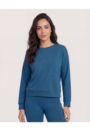 Buzo  Para Mujer Cuello Redondo Color Azul Marca Ostu #40060514
