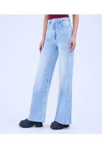 Jean Para Mujer Wide-Leg Color Azul Claro Marca Ostu #40160549 Ostu