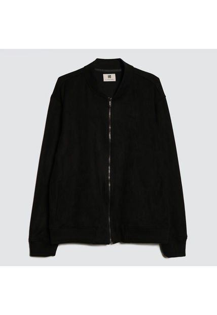 Chaqueta Para Hombre Bomber Color Negro Marca Ostu #60080117
