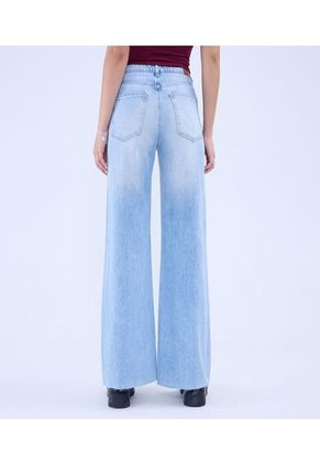 Jean Para Mujer Wide-Leg Color Azul Claro Marca Ostu #40160549