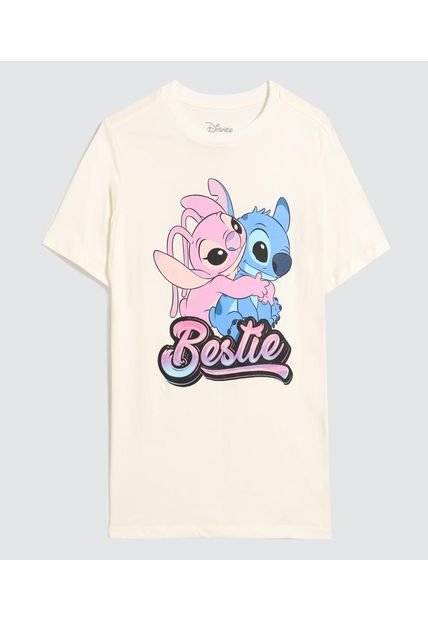 Camiseta Para Mujer Manga Corta Color Crema Marca Ostu #40092199