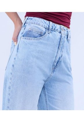 Jean Para Mujer Wide-Leg Color Azul Claro Marca Ostu #40160549