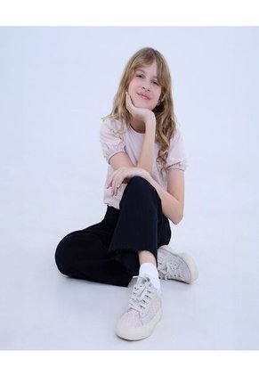 Jean Para Niña Culotte Color Negro Marca Ostu #90160086