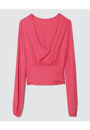 Blusa Para Mujer Manga Larga Color Rosado  Marca Ostu #40120814