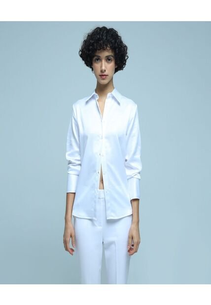 Camisa Para Mujer Manga Larga Color Blanco Marca Ostu #40010177