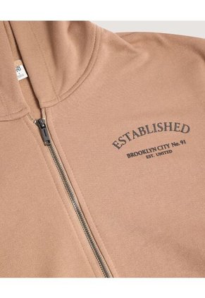 Buzo  Para Hombre Zipper Color Café Marca Ostu #60060608