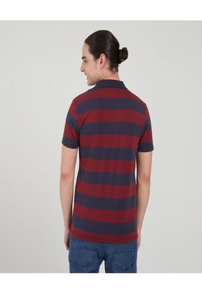 Polo Para Hombre Cuello Tejido Con Bolsillo Color Vino Marca Ostu #60110539