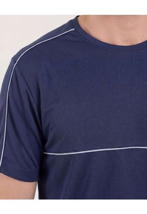 Camiseta  Para Hombre Manga Corta Cuello Redondo Color Azul Marca Ostu #60091806