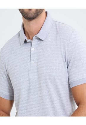 Polo Para Hombre Cuello Tejido Sin Bolsillo Color Gris Marca Ostu #60110760