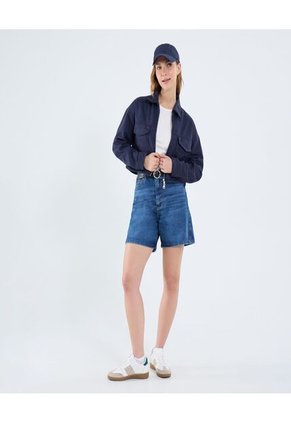 Bermuda Para Mujer Wide-Leg Color Azul Marca Ostu #40100102