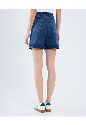 Bermuda Para Mujer Wide-Leg Color Azul Marca Ostu #40100102