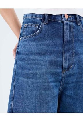 Bermuda Para Mujer Wide-Leg Color Azul Marca Ostu #40100102