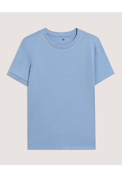 Camiseta  Para Hombre Manga Corta Cuello Redondo Color Azul Marca Ostu #60091809