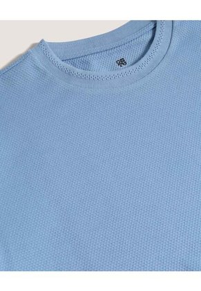 Camiseta  Para Hombre Manga Corta Cuello Redondo Color Azul Marca Ostu #60091809