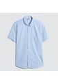 Camisa Para Hombre Manga Corta Con Bolsillo Color Azul  Marca Ostu #60010628 de Ostu